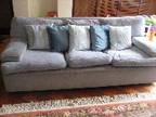 Sofas Blue velour sofas excellent condition. 2 x 2....
